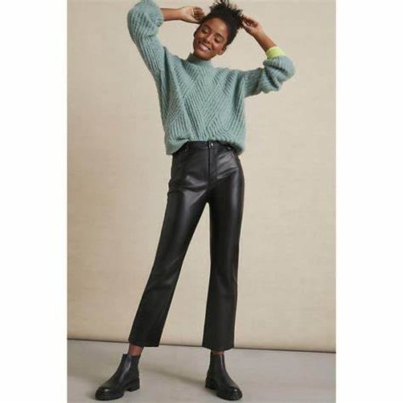Anthropologie Pants - Anthropologie Lettie Vegan Faux Leather Pants